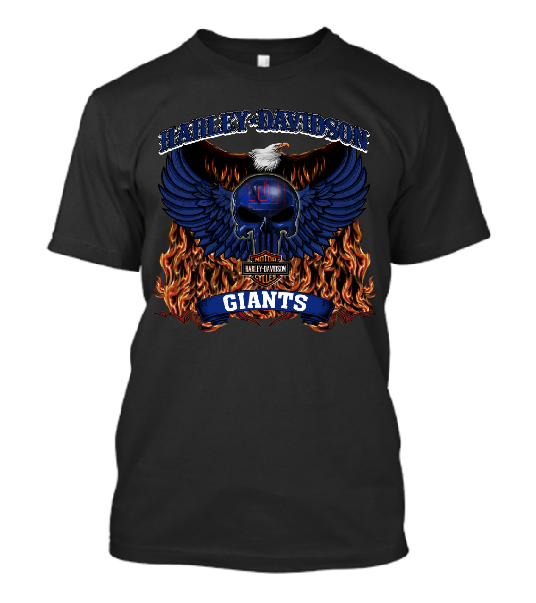 Harley Davidson Motorcycles New York Giants Nfl T-Shirt