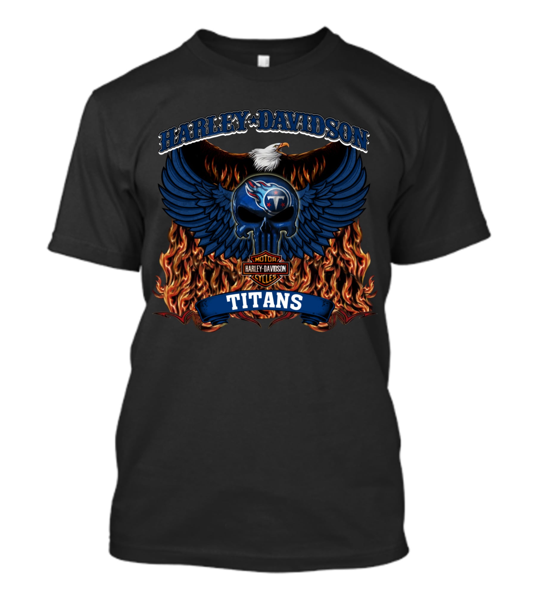 Harley Davidson Motorcycles Tennessee Titans Nfl T-Shirt