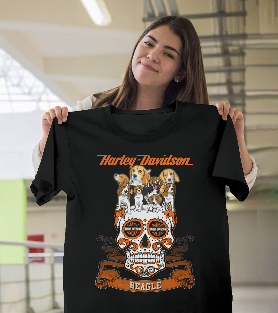 Harley Davidson Motor Cycles Beagle T-Shirt
