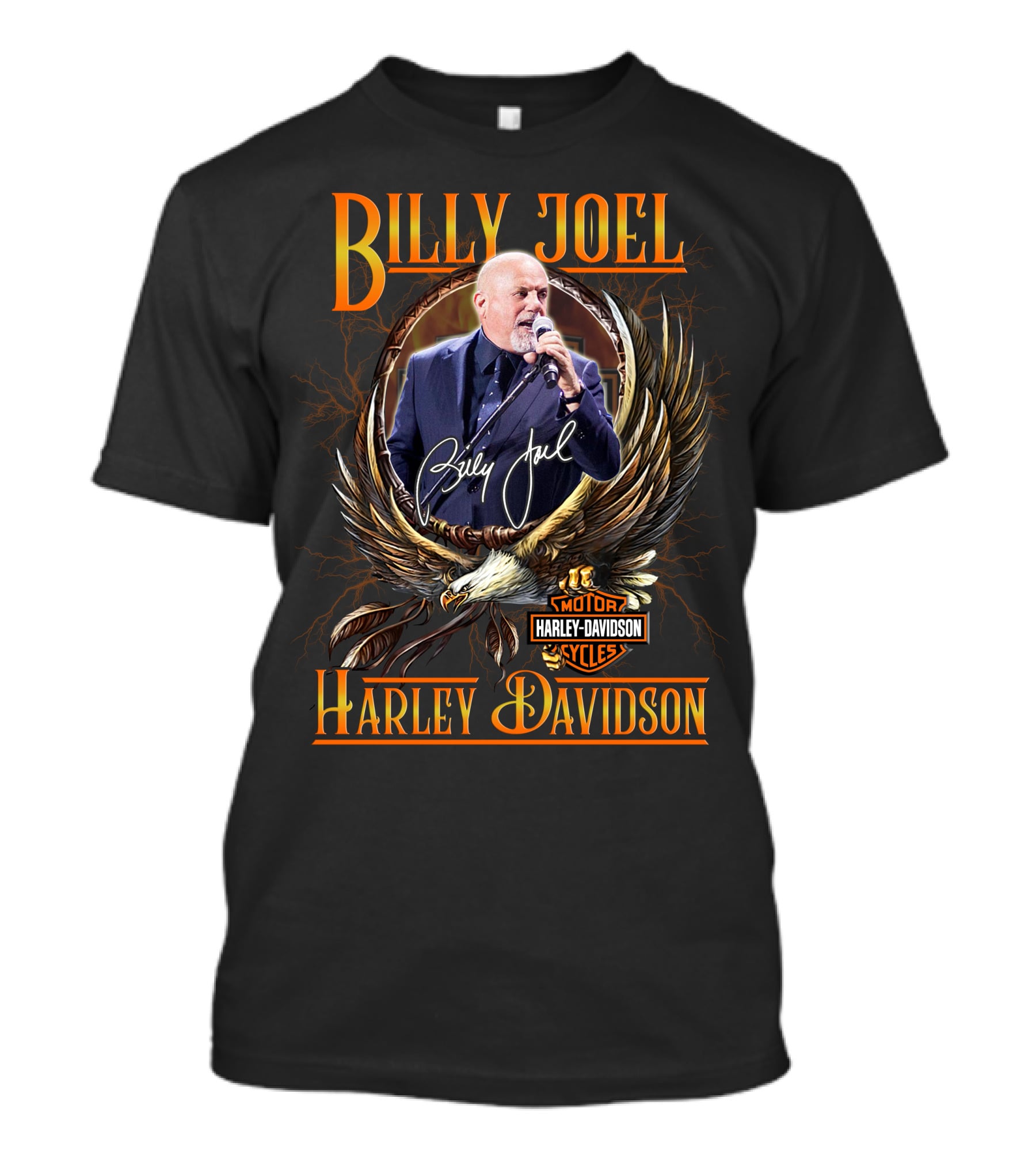 Billy Joel Harley Davidson Motorcycles Eagle T-Shirt