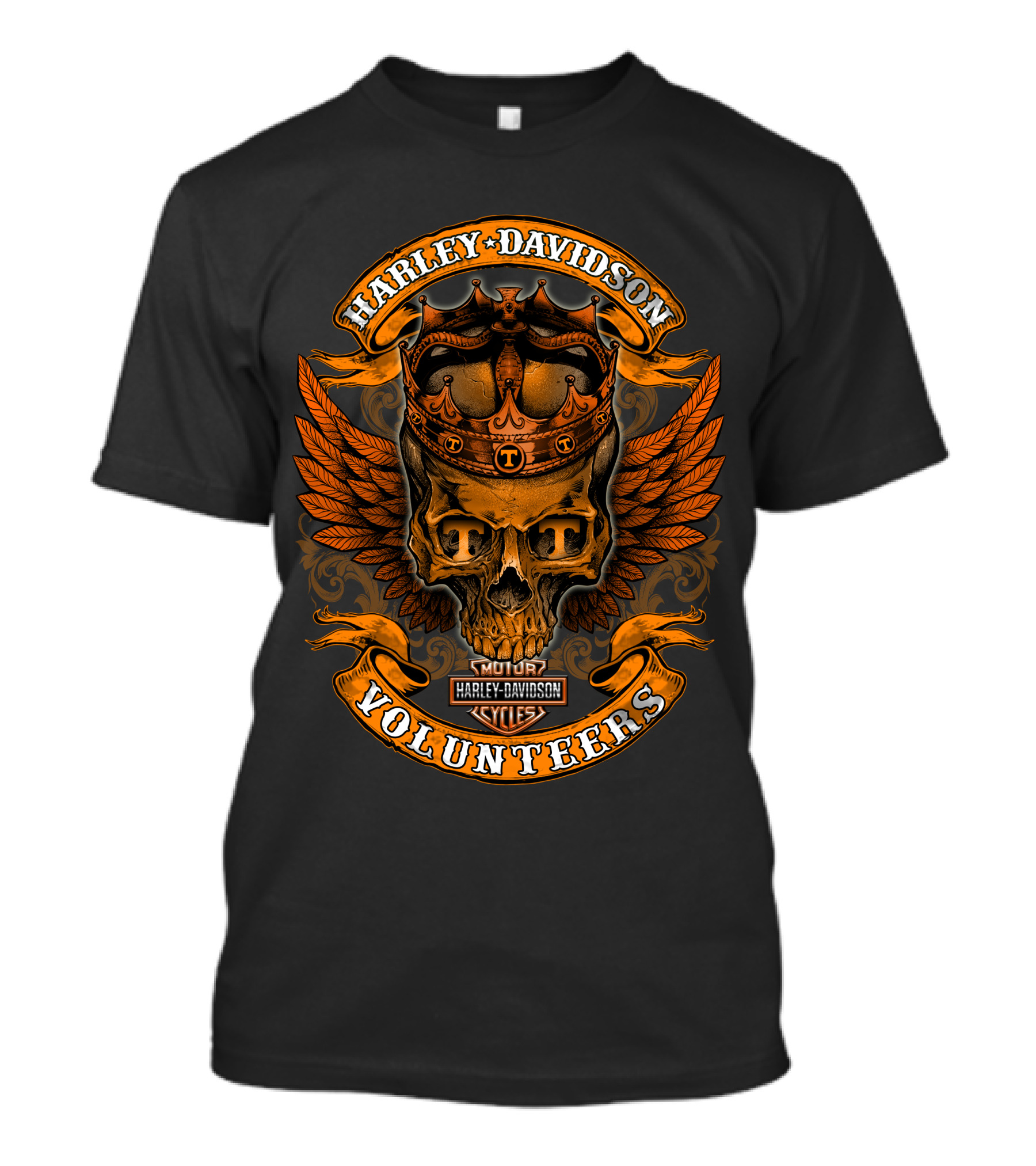 Harley Davidson King Skull Tennessee Volunteers T-Shirt