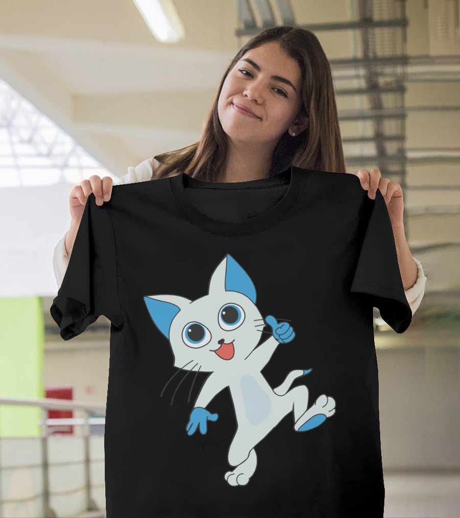 Fairy Tail Happy Cat Playful Dance T-Shirt