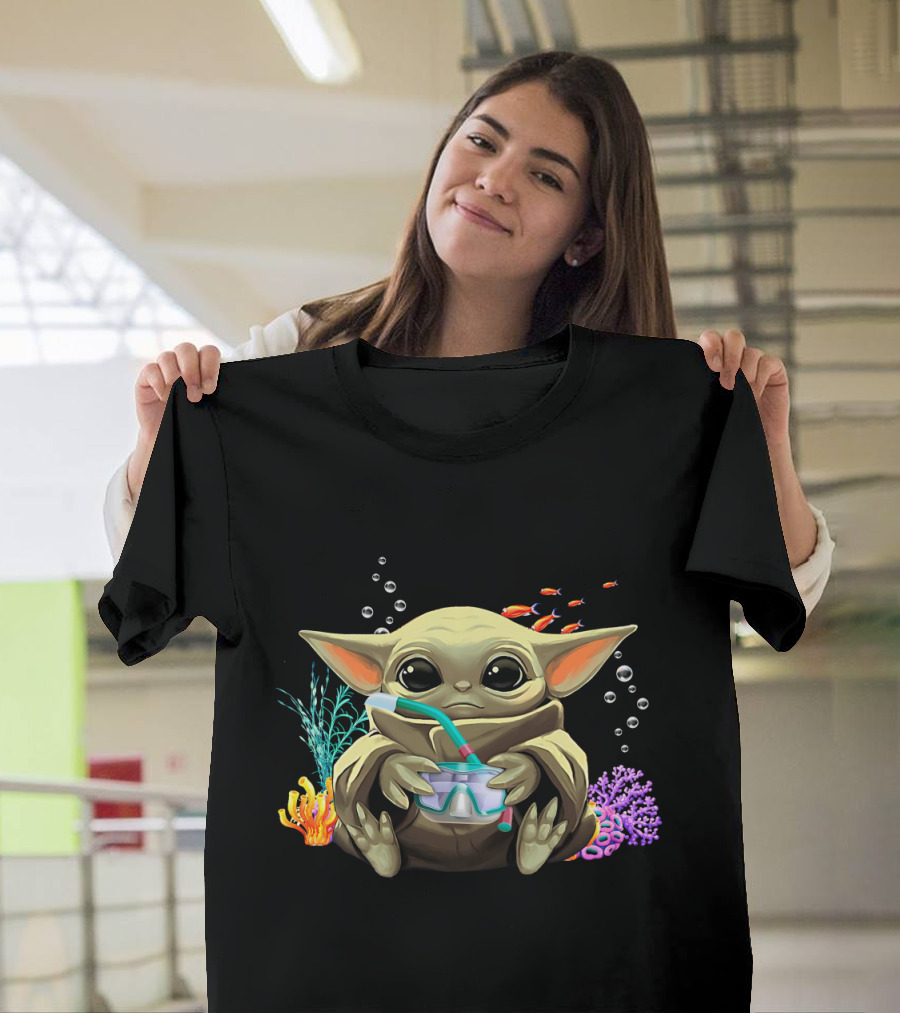 Yoda Scuba Diving Cute Underwater Adventure T-Shirt