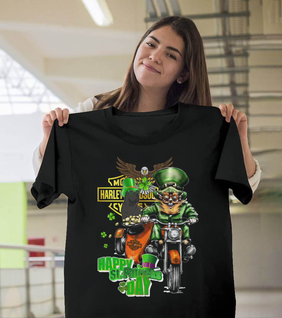 Harley Davidson Motorcycles Happy St. Patricks Day Cane Corso T-Shirt
