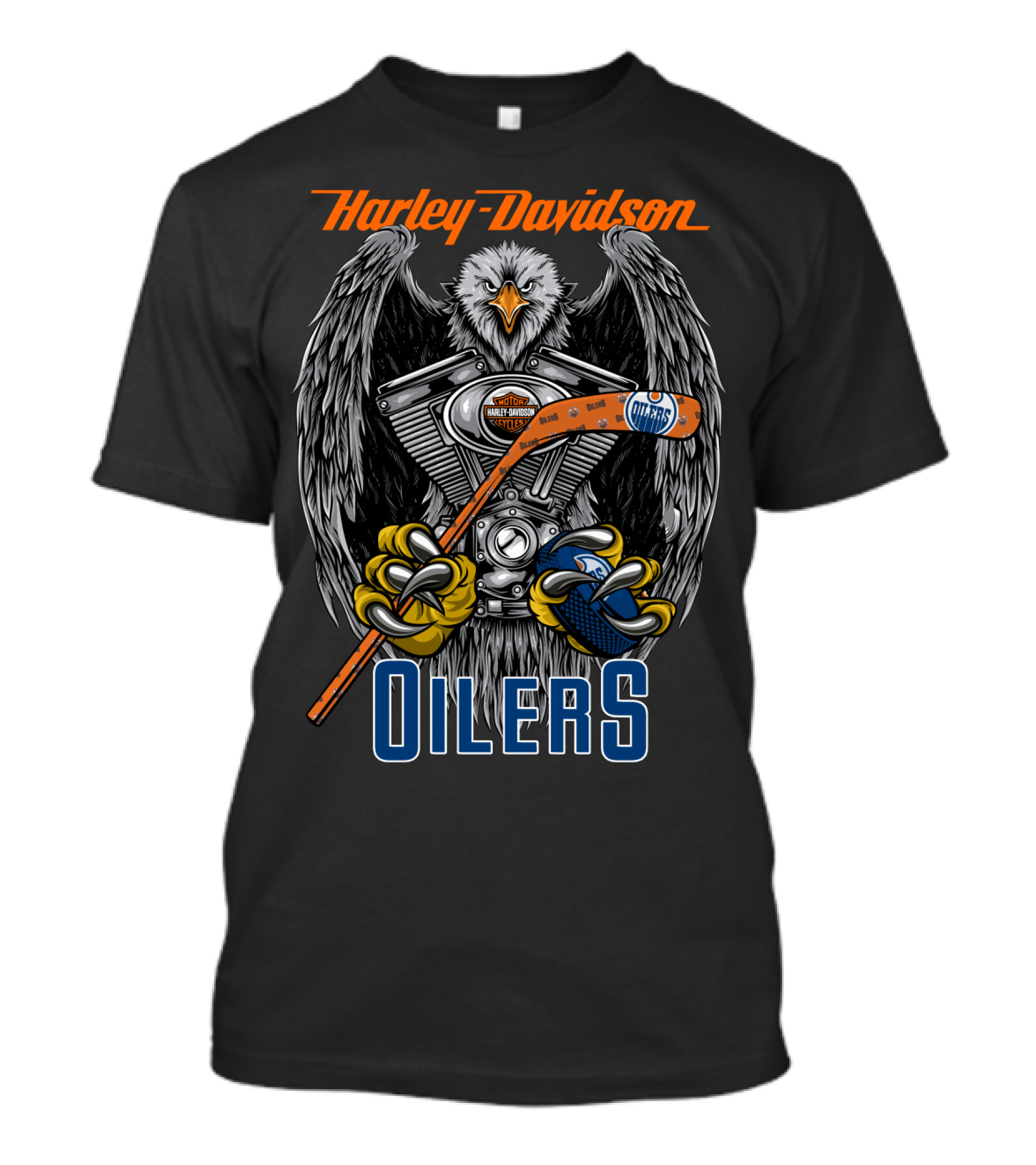 Harley Davidson Oilers Nhl 46 Eo T-Shirt