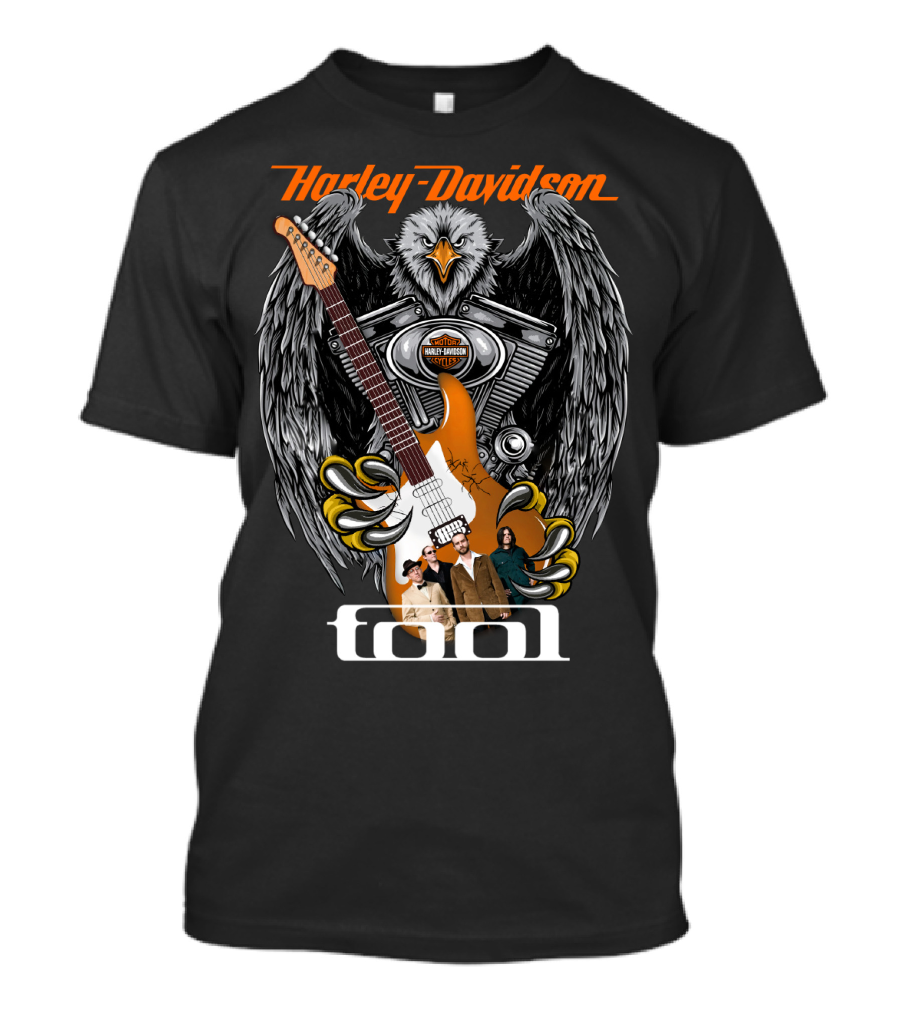 Harley Davidson Eagle Guitar Tool Band 53 T-Shirt