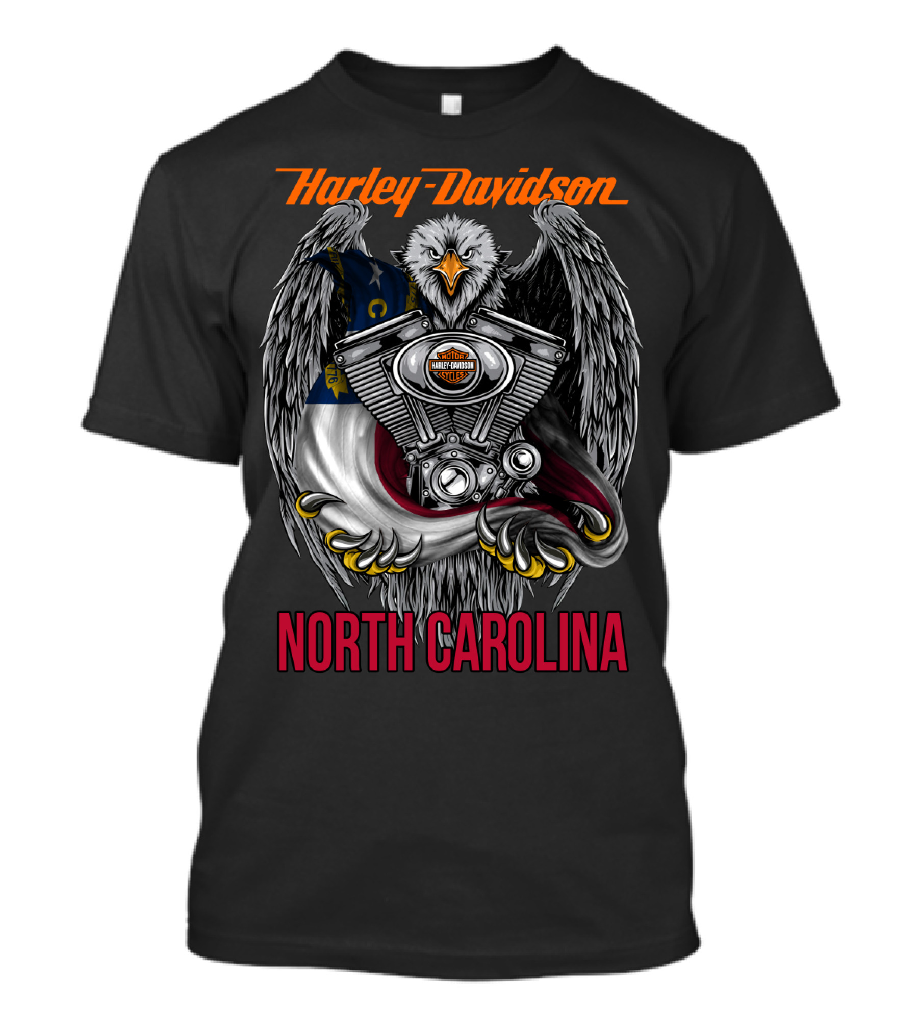 Harley Davidson Eagle Engine North Carolina T-Shirt