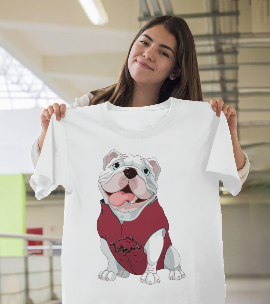Arkansas Razorbacks Bulldog in Hog T-Shirt