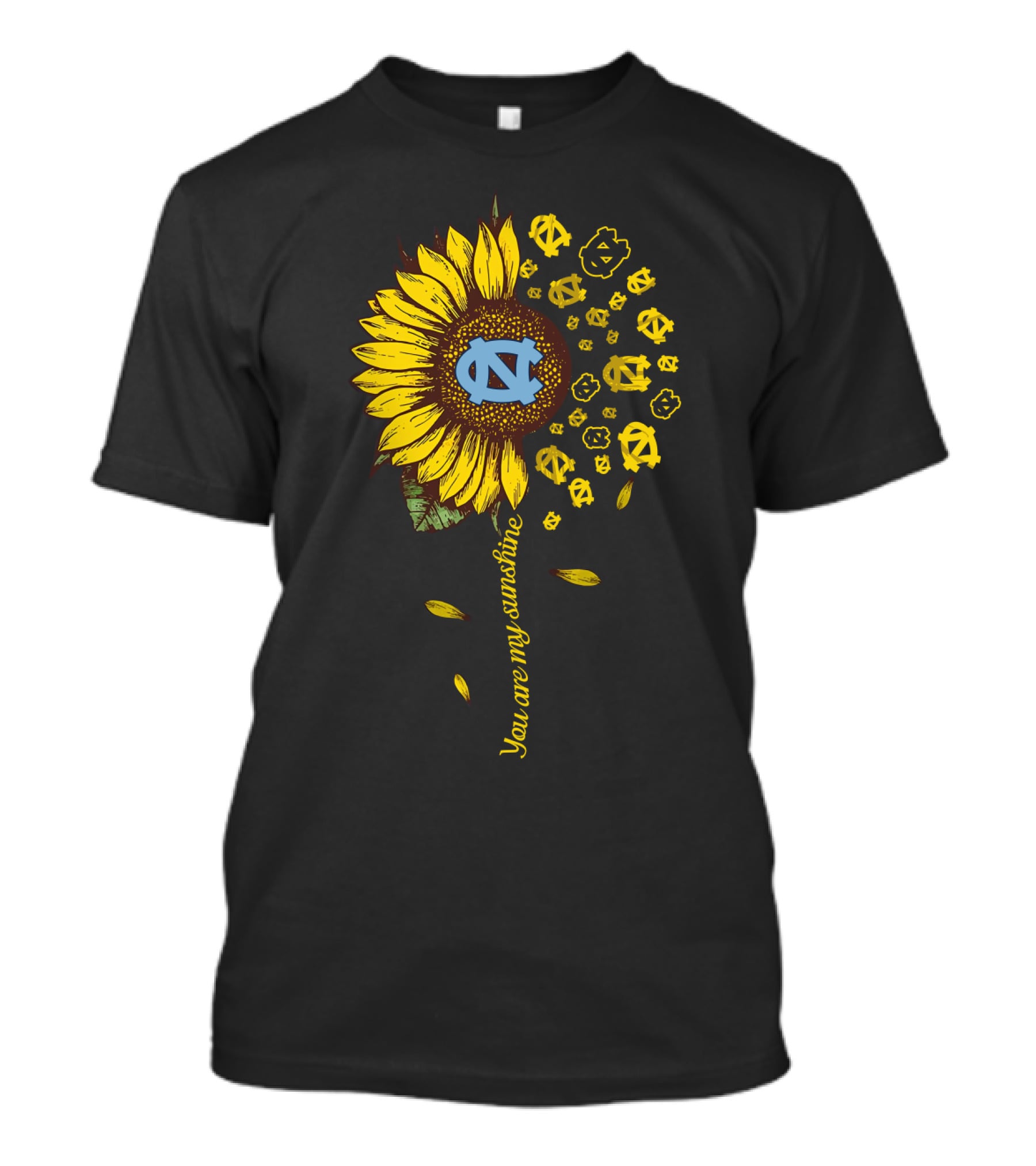 You Are My Sunshine Sunflower North Carolina Tar Heels T-Shirt
