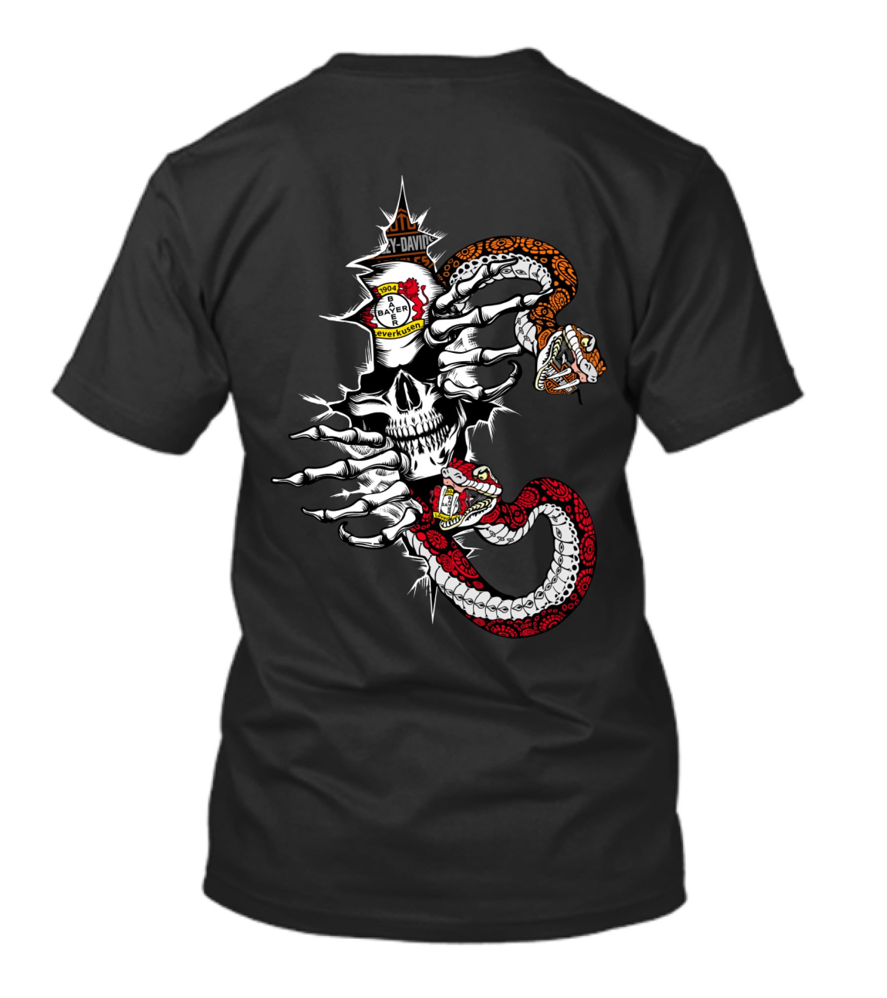 Harley Davidson Skull Steelers Bayern Rotkappen Vipers T-Shirt