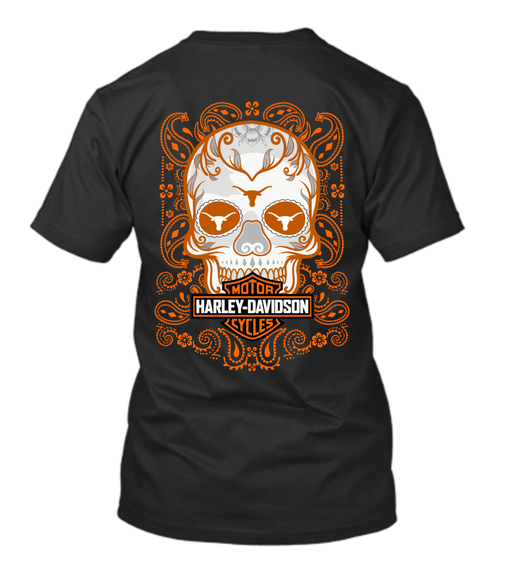 Harley Davidson Cycles Longhorn Skull T-Shirt