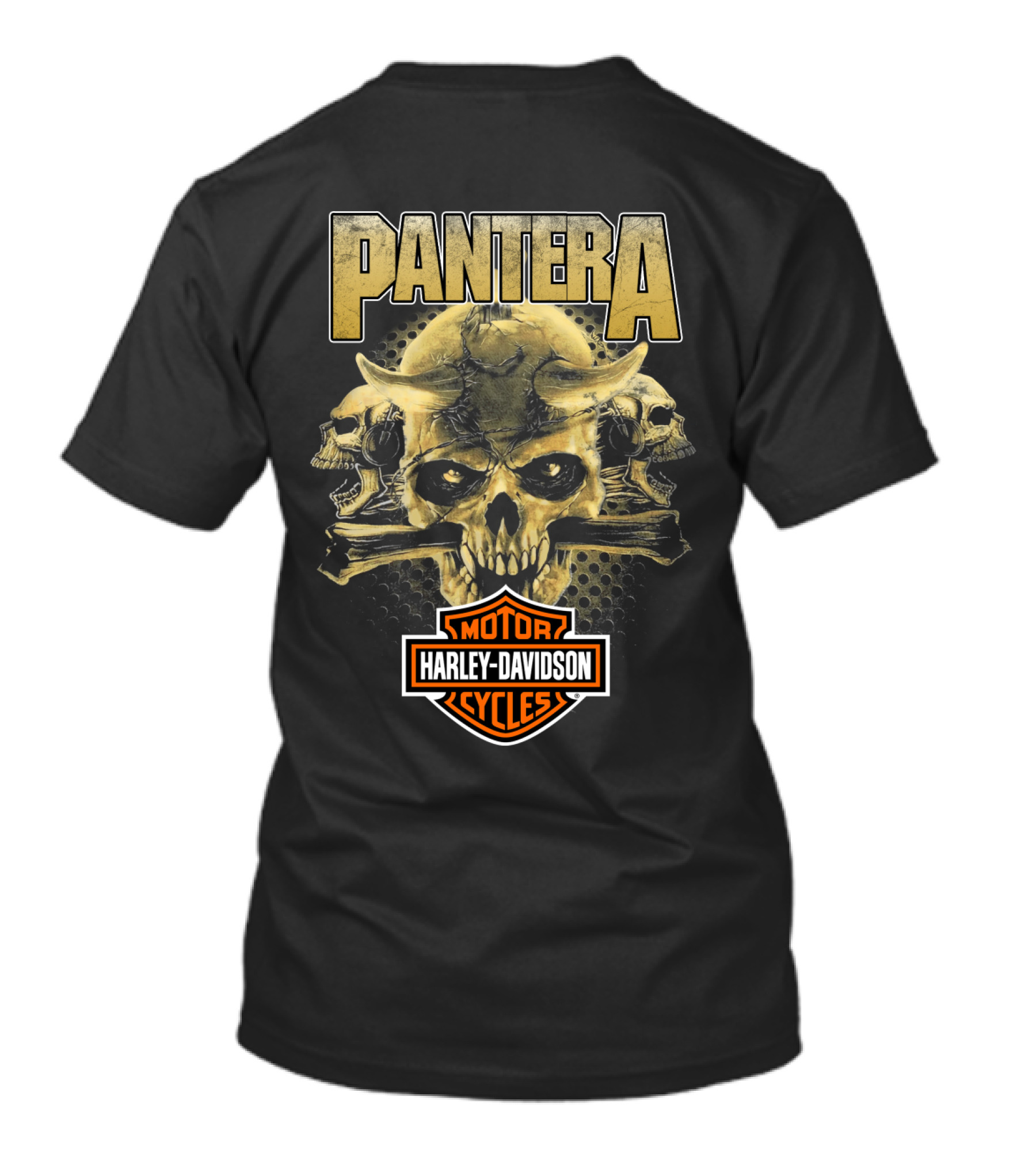 Pantera Harley Davidson Motorcycles Skull T-Shirt