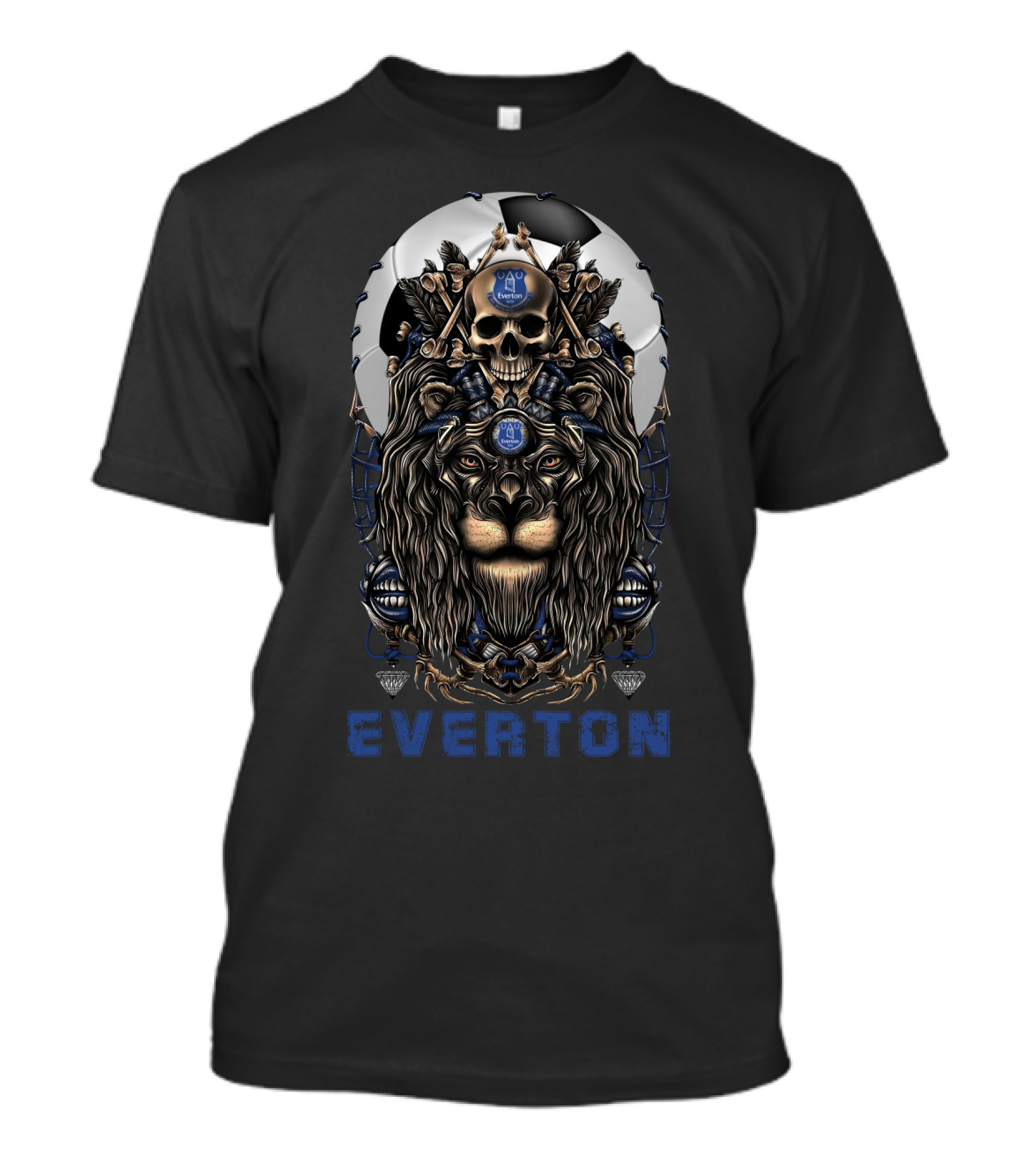 Everton 114 Nha E Lion Skull Crest T-Shirt