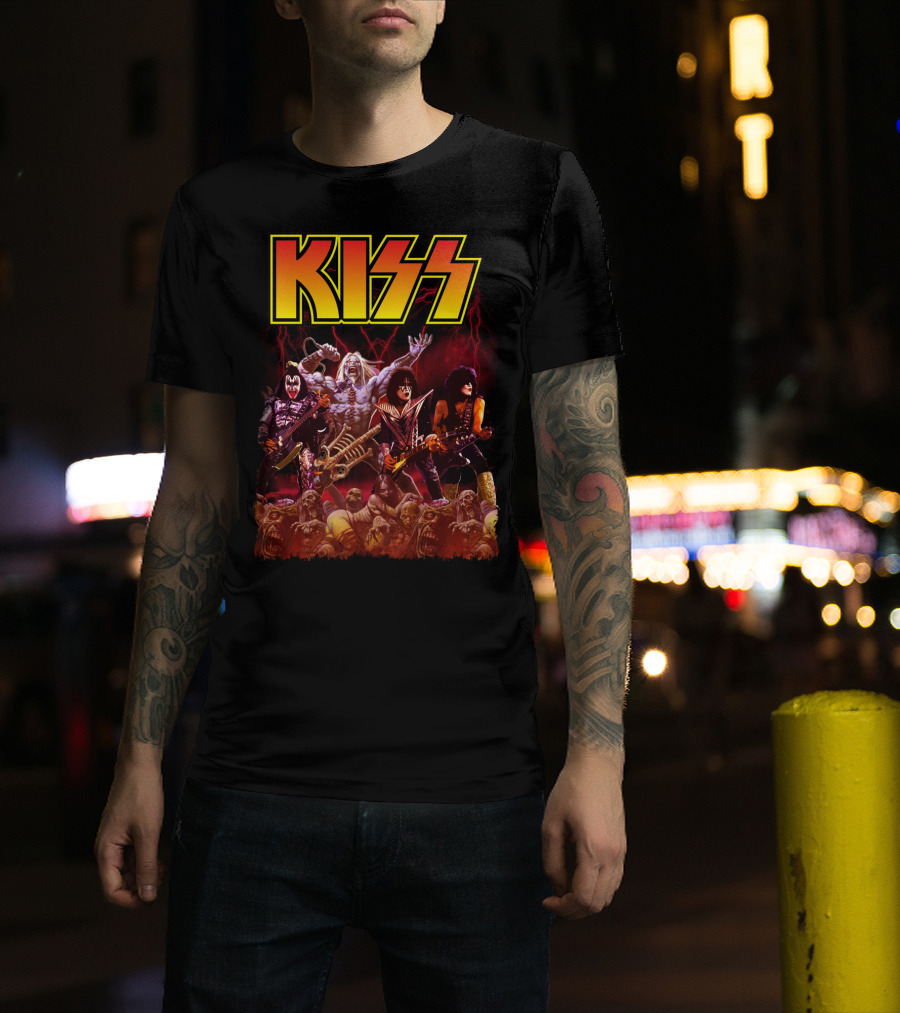 Kiss Band Metal Apocalyptic Monster Rock Warriors T-Shirt