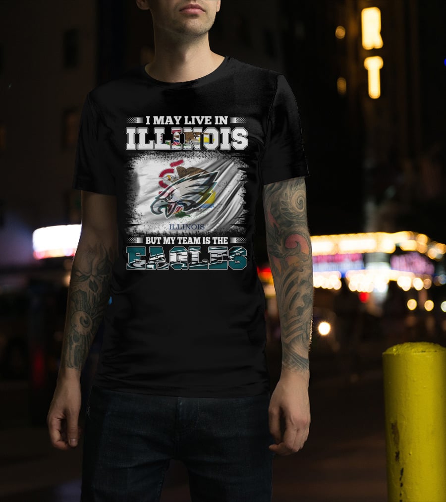 Illinois Residents Supporting Eagles Team With State Pride And Loyalty T-Shirt