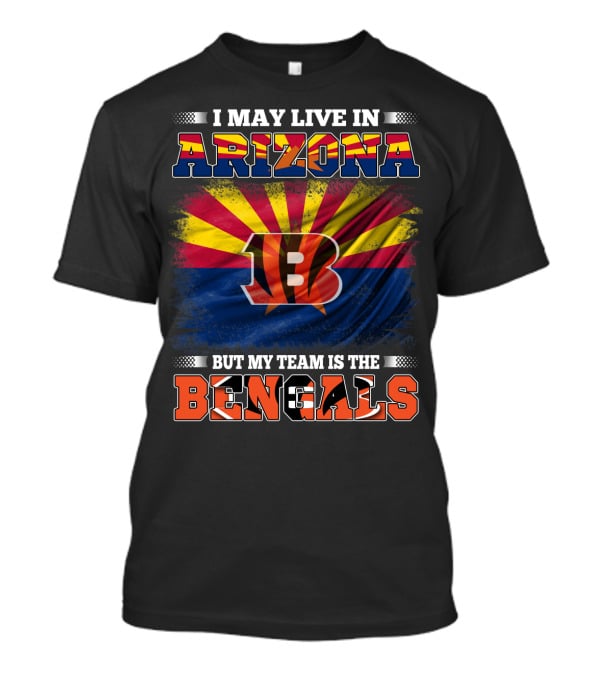 Arizona State Pride With Bengals Team Loyalty Banner T-Shirt