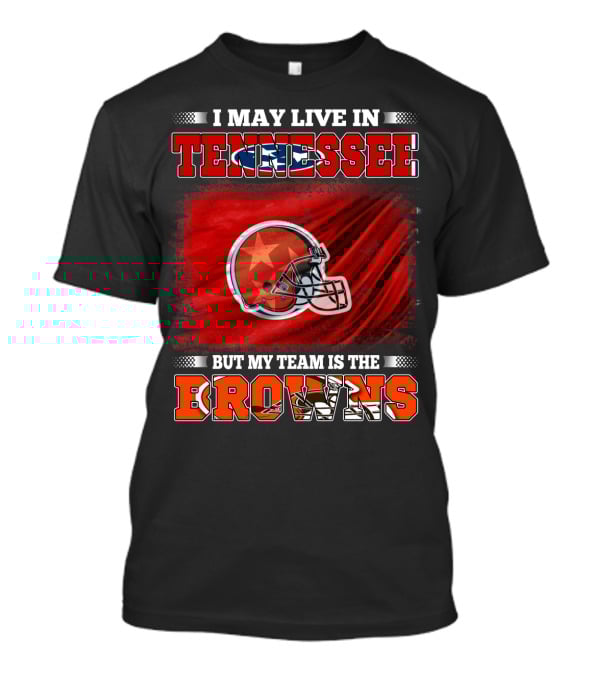 Tennessee Fan Loyalty Browns Football Team Helmet T-Shirt