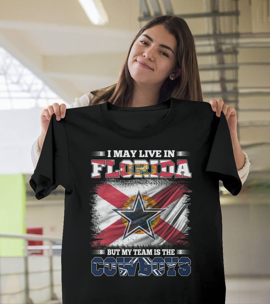 Florida Pride with Cowboys Fan Loyalty Flag T-Shirt