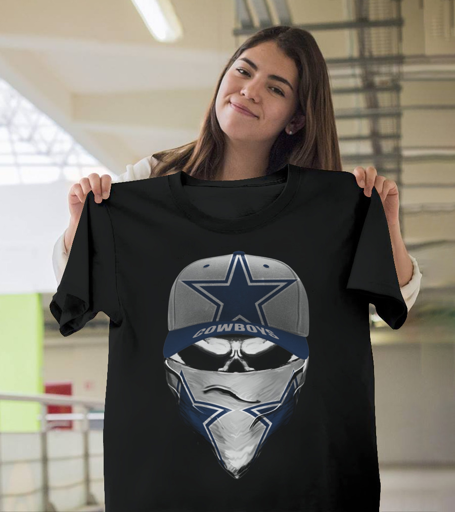 Cowboys Star Masked Cap Design With Dallas Cowboys Star T-Shirt