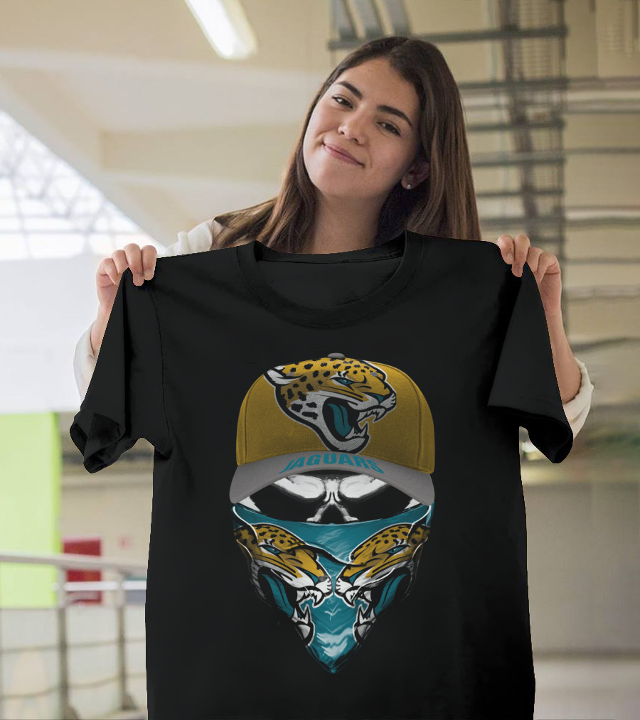Jacksonville Jaguars Logo Cap And Bandana Combination T-Shirt