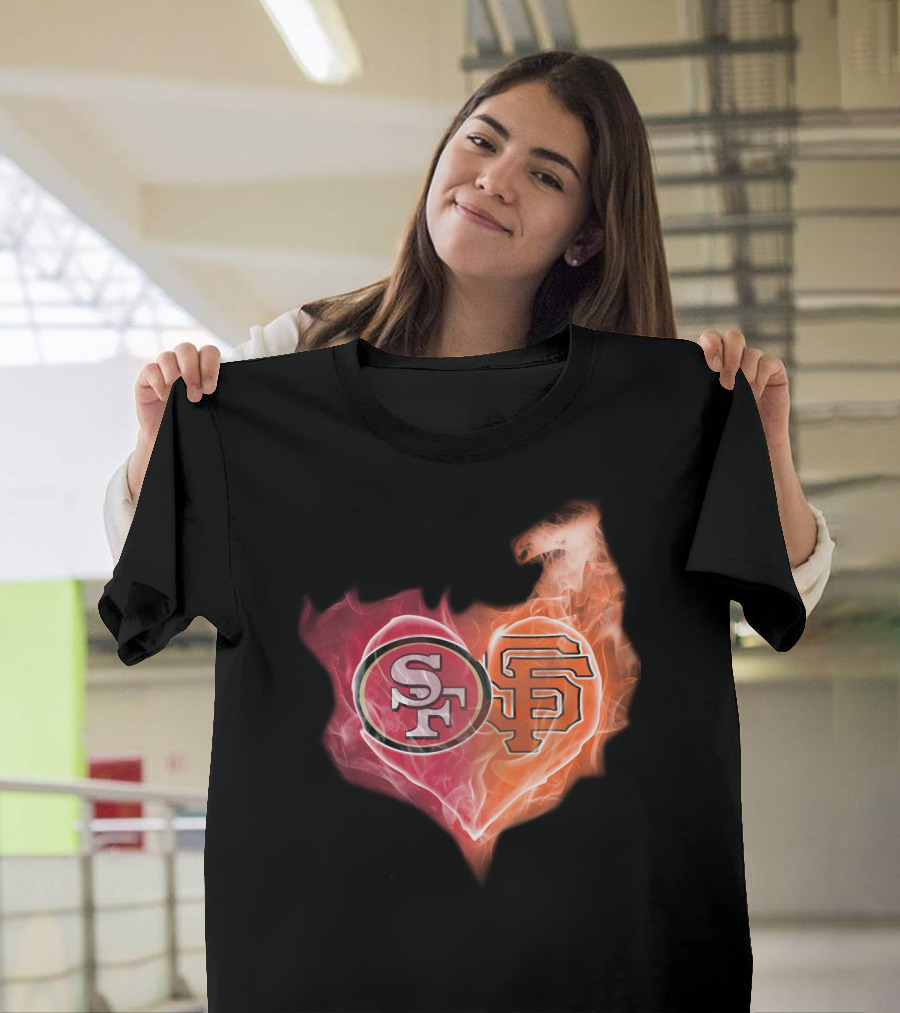 49ers SF Giants Heart T-Shirt