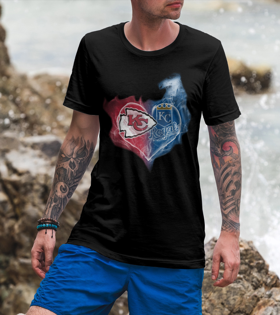 Kansas City Chiefs Royals Heart T-Shirt