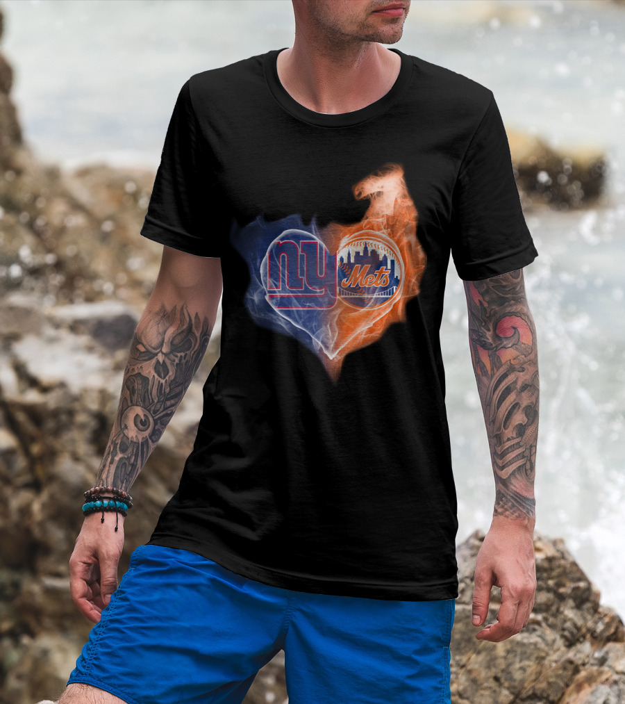 New York Giants Mets Heart T-Shirt