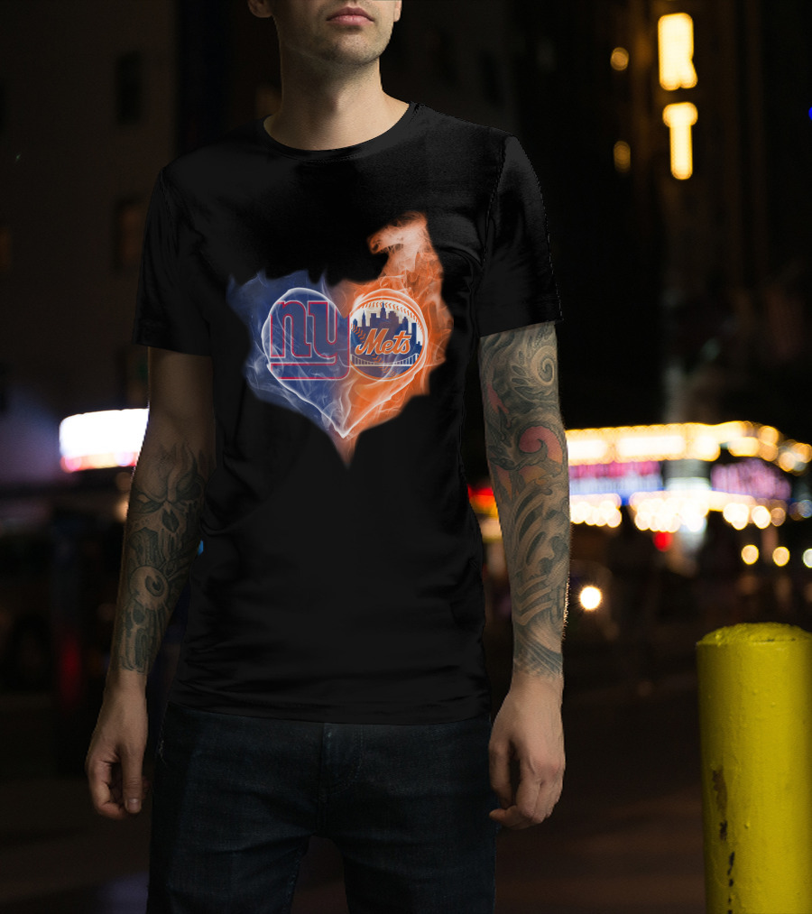 New York Giants Mets Heart T-Shirt