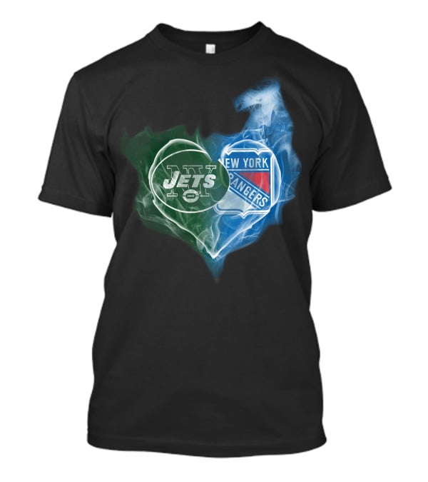 Jets New York Rangers Heart Smoke Fusion T-Shirt