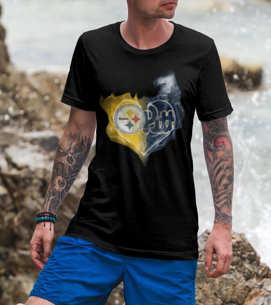 Steelers Pitt Heart Blend T-Shirt