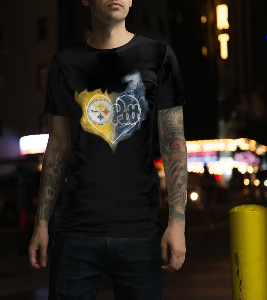 Steelers Pitt Heart Blend T-Shirt