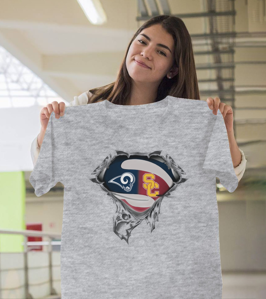 Rams Sc Trojan Logo Rip Effect T-Shirt