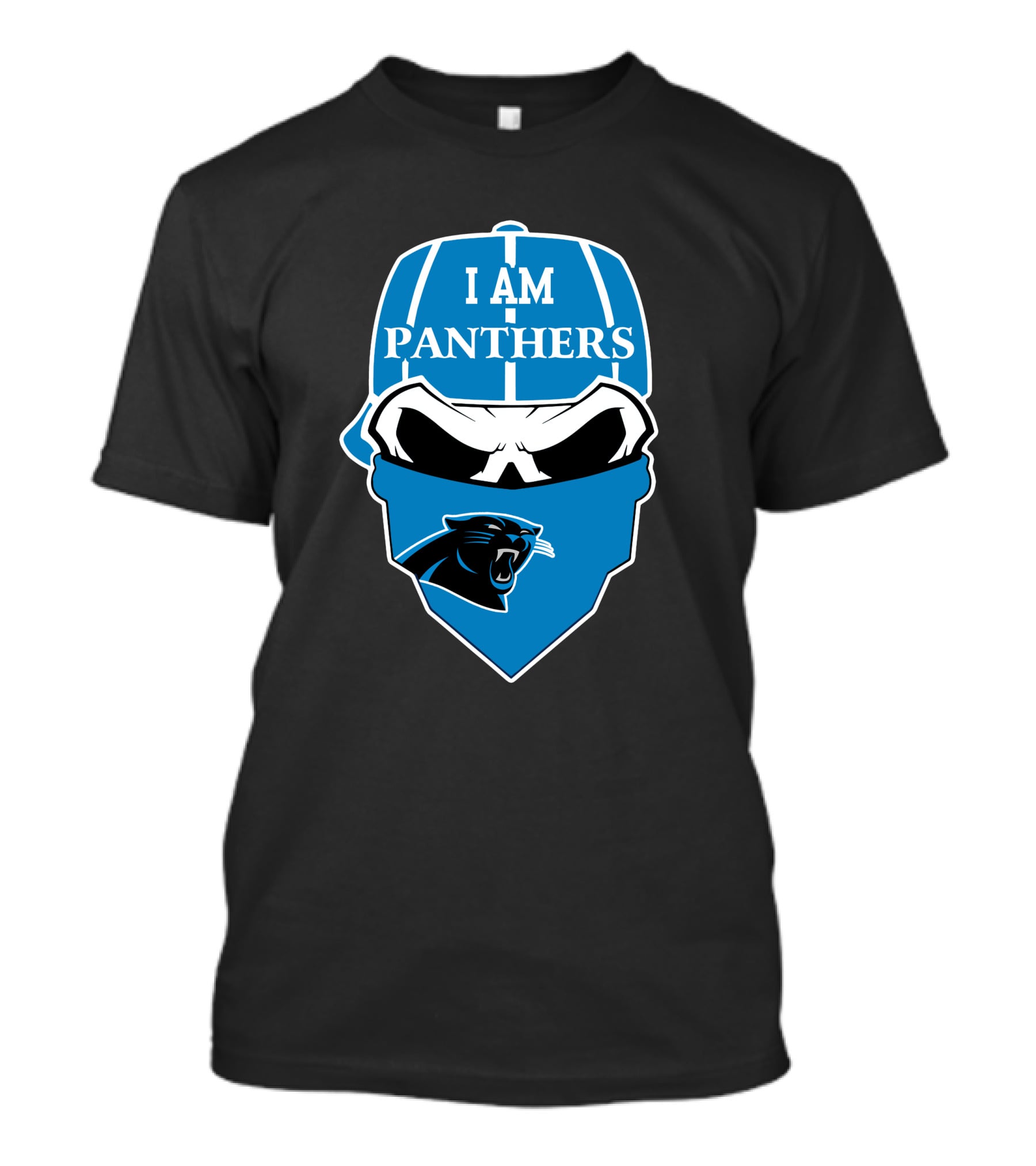 I Am Panthers Carolina Panthers Skull T-Shirt