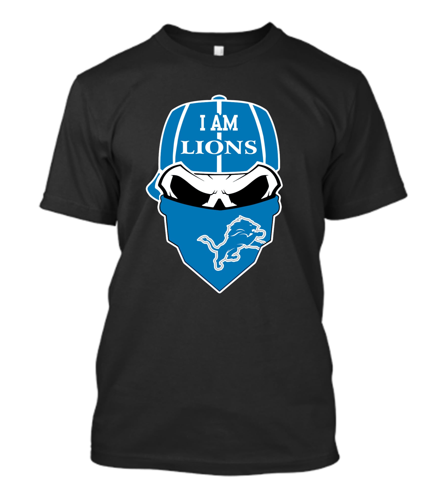 I Am Lions Detroit Lions Skull 1 T-Shirt