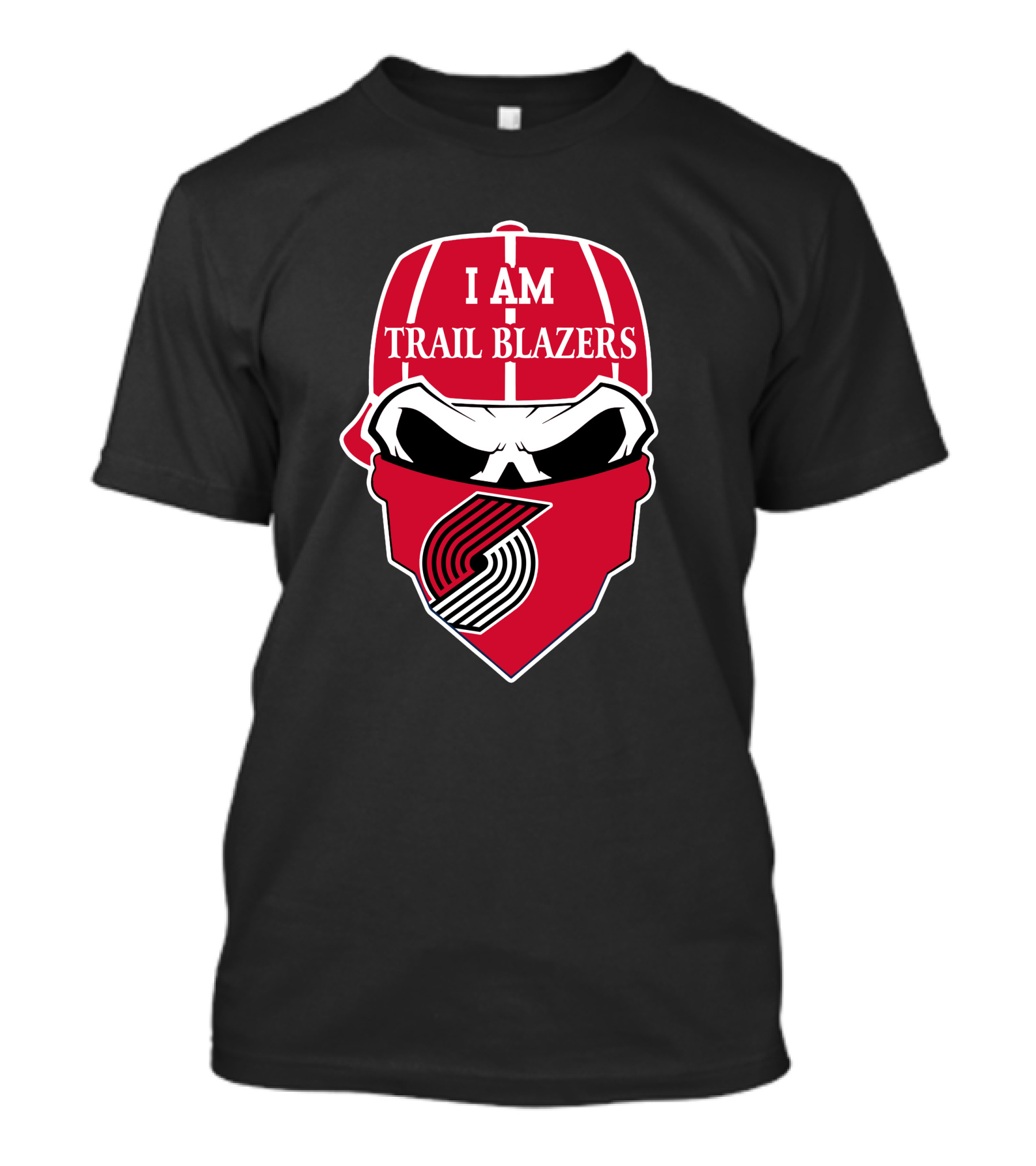 I Am Trail Blazers Skull T-Shirt