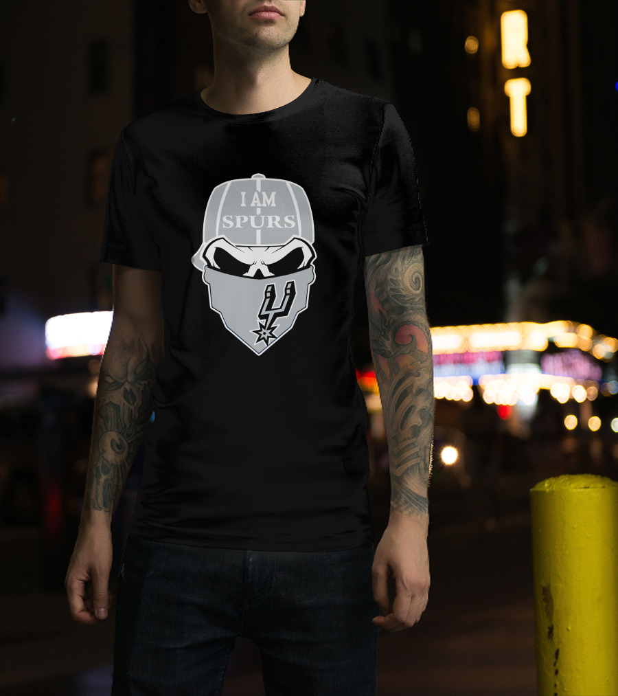San Antonio Spurs I Am Spurs Skull T-Shirt