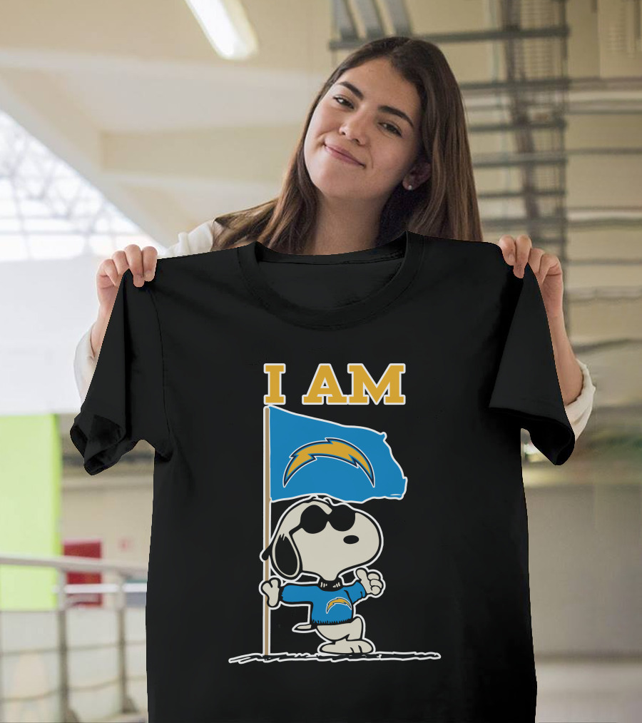 I Am Los Angeles Chargers Snoopy T-Shirt