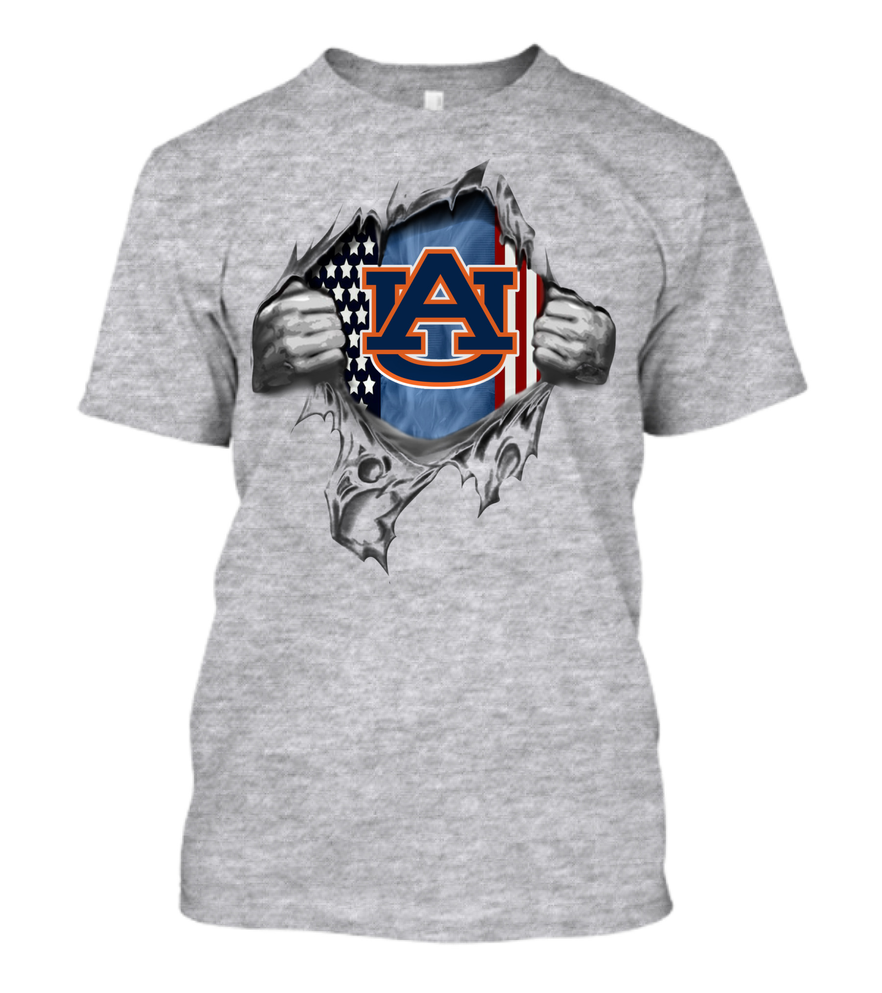 Auburn Tigers Usa Rip American Flag T-Shirt