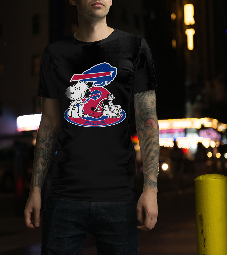 Buffalo Bills Snoopy Helmet T-Shirt