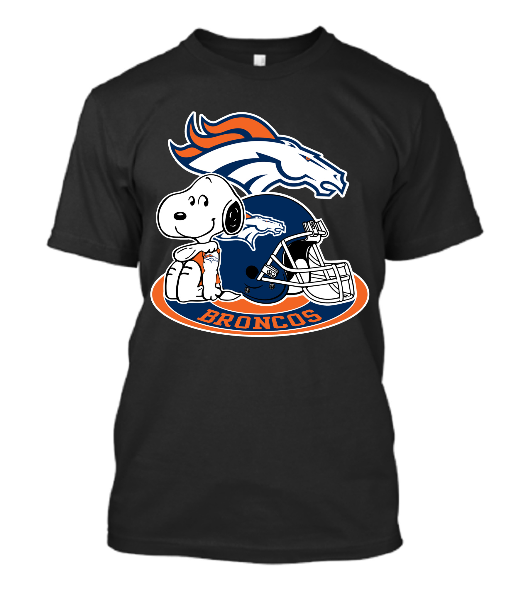 Denver Broncos Snoopy With Broncos Helmet T-Shirt