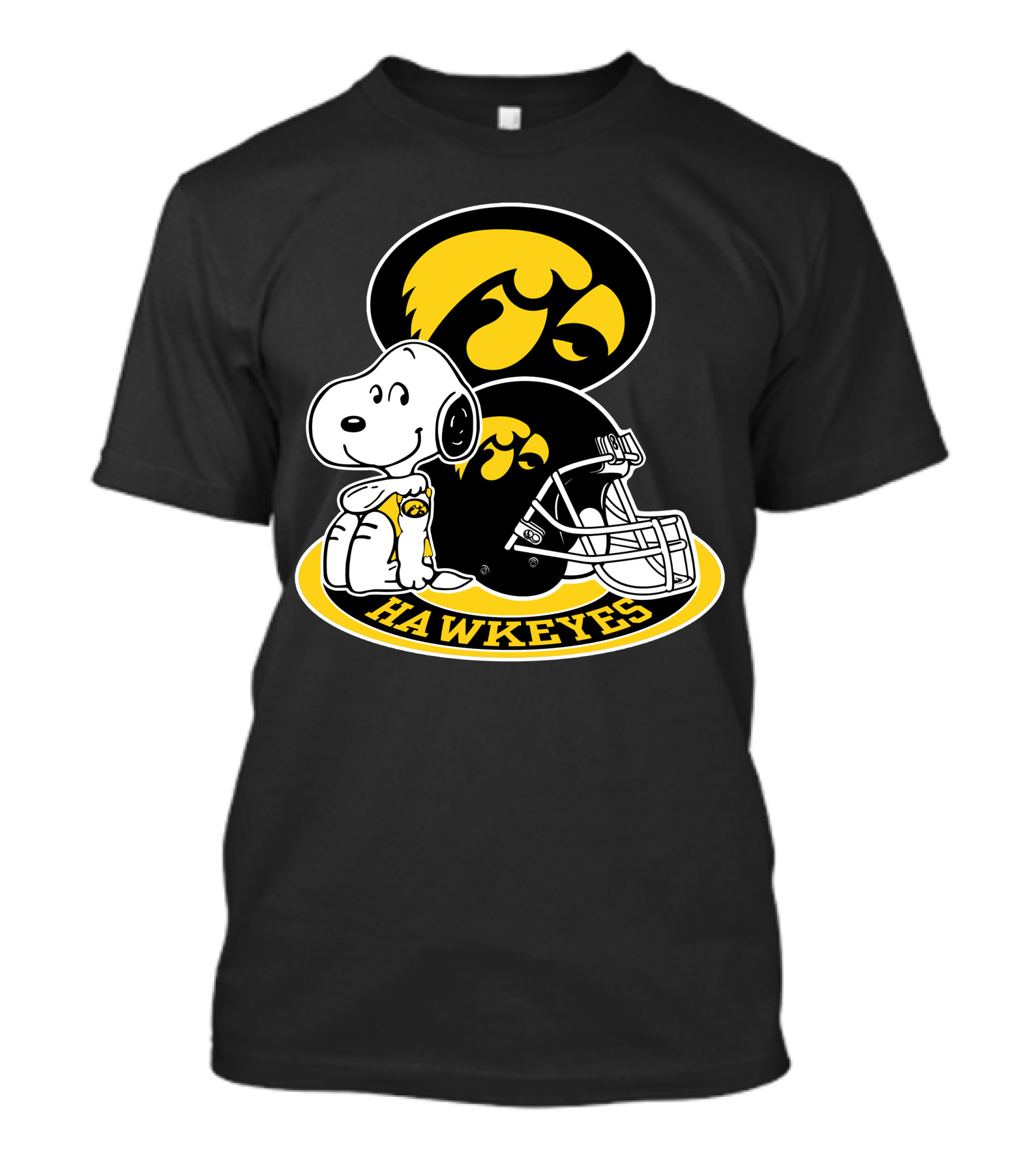 Snoopy Iowa Hawkeyes Helmet Fan T-Shirt