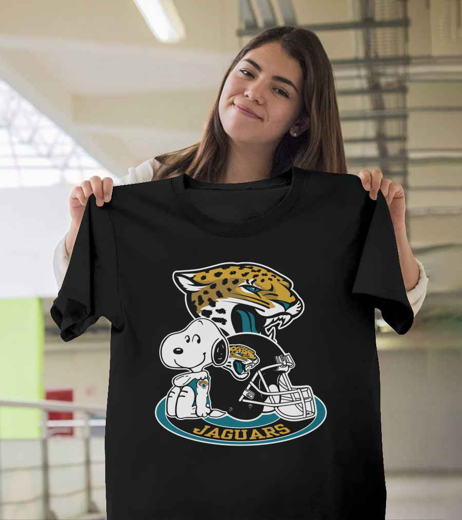 Jacksonville Jaguars Snoopy Helmet T-Shirt