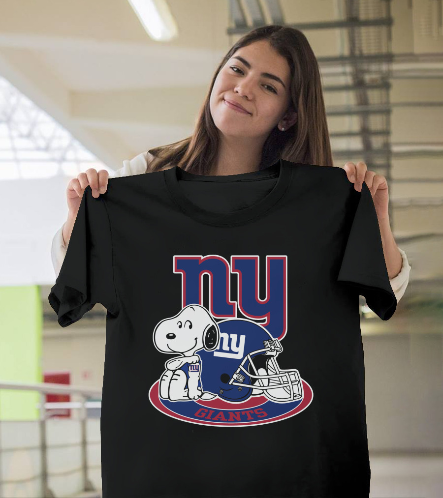 Ny Giants Snoopy Helmet Football T-Shirt