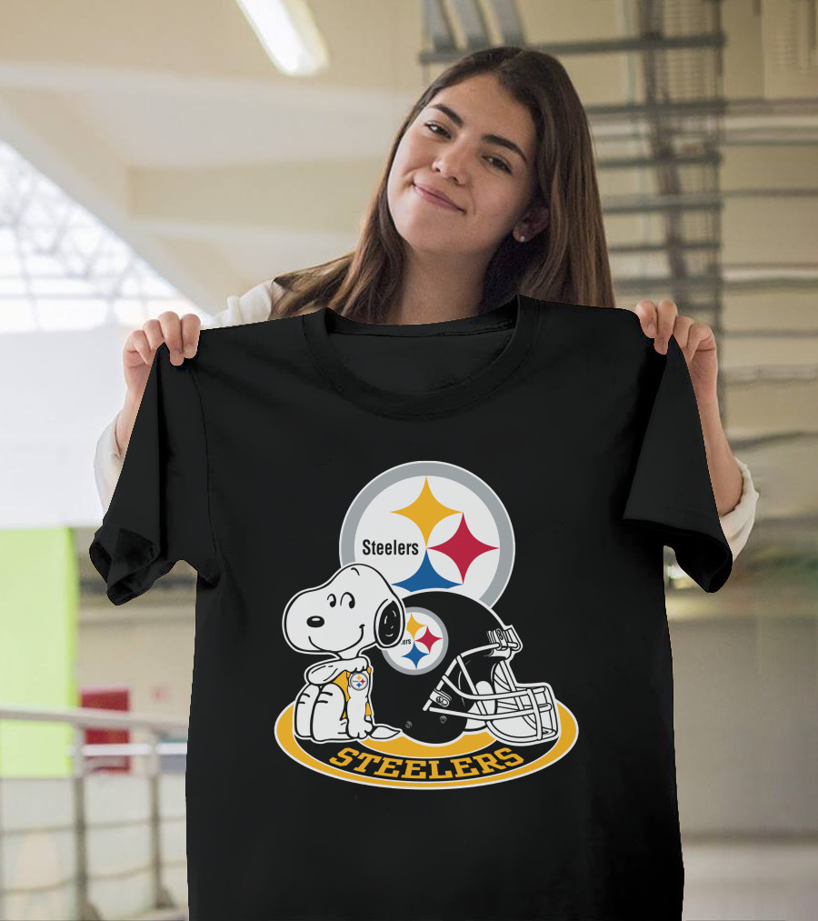 Steelers Snoopy Pittsburgh Helmet Nfl Peanuts Football Combination T-Shirt