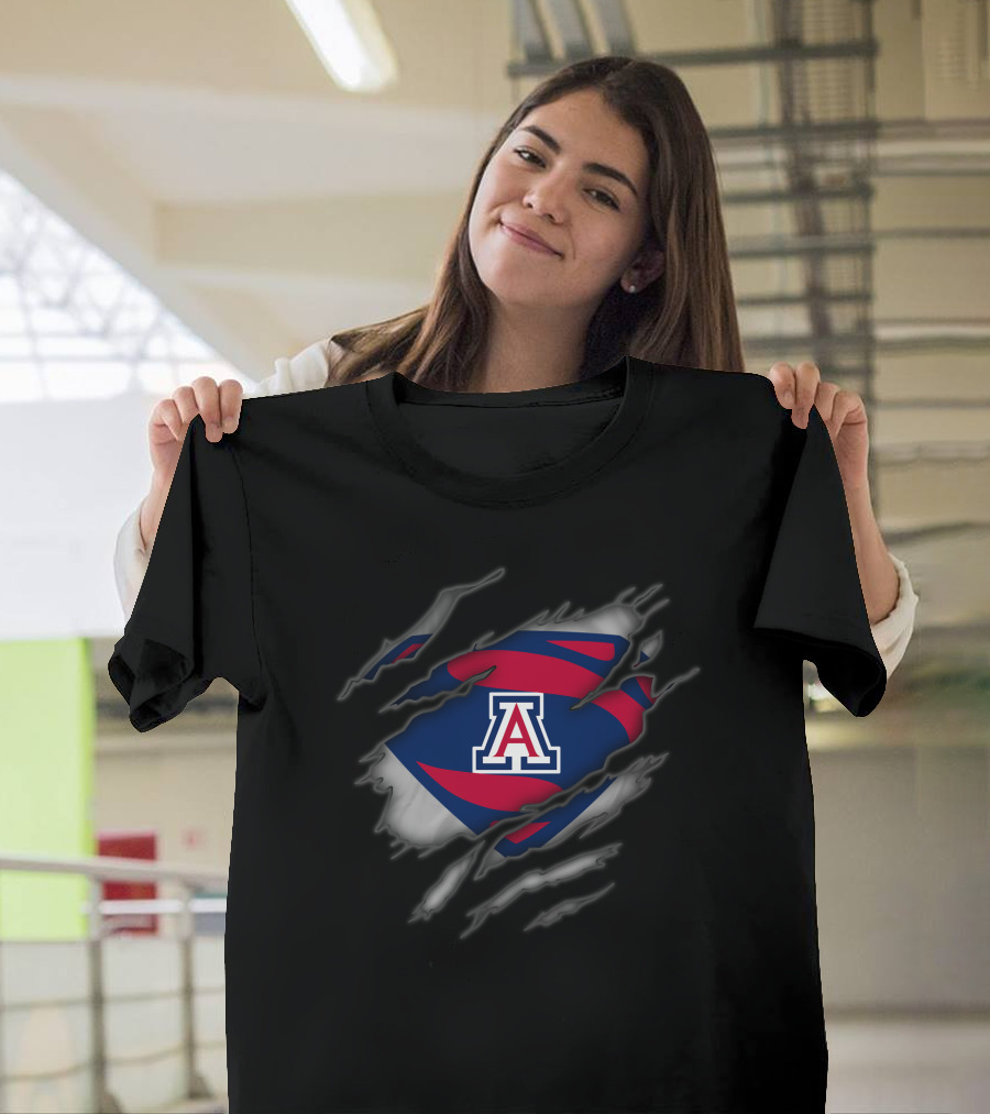 Arizona Wildcats A Logo Superman Style T-Shirt