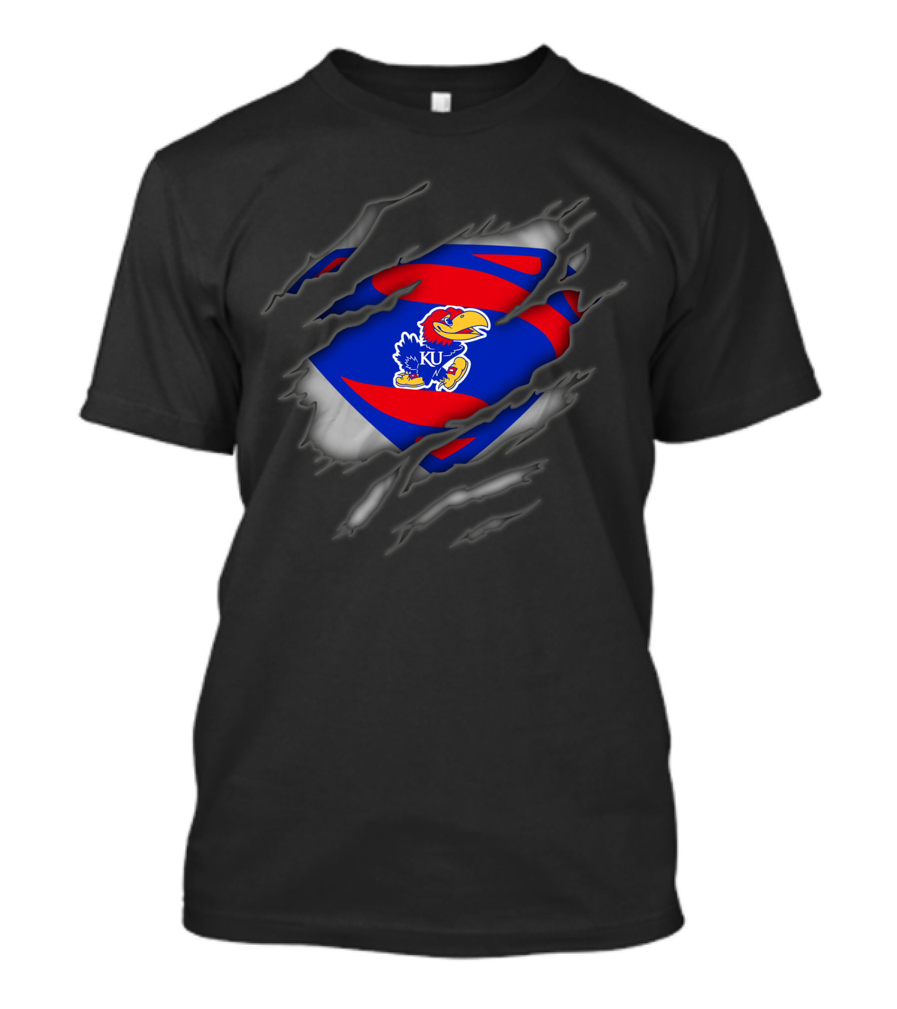 Kansas Jayhawks Ku Superman Jayhawk T-Shirt