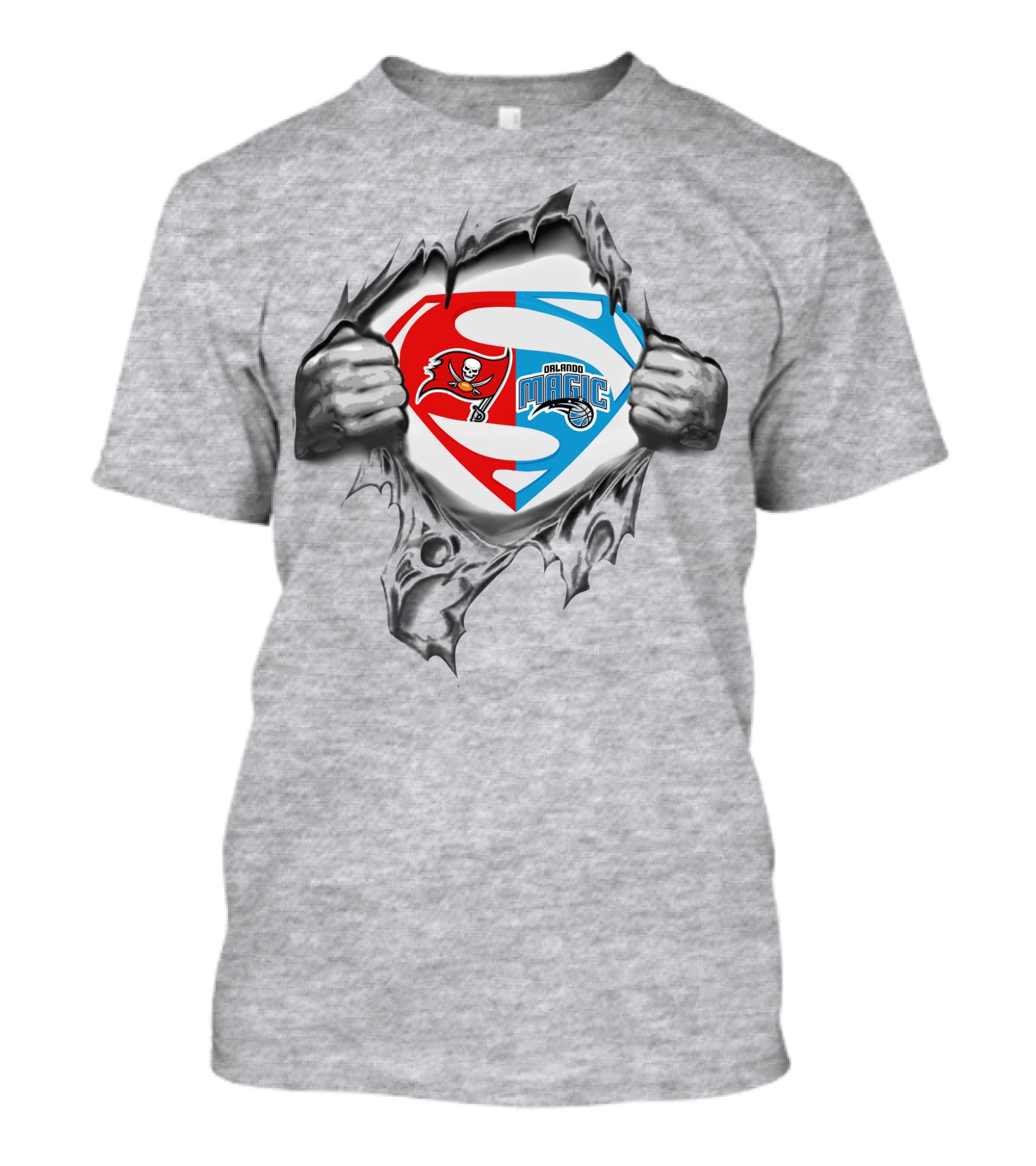 Buccaneers Orlando Magic Superman Tear Symbol T-Shirt