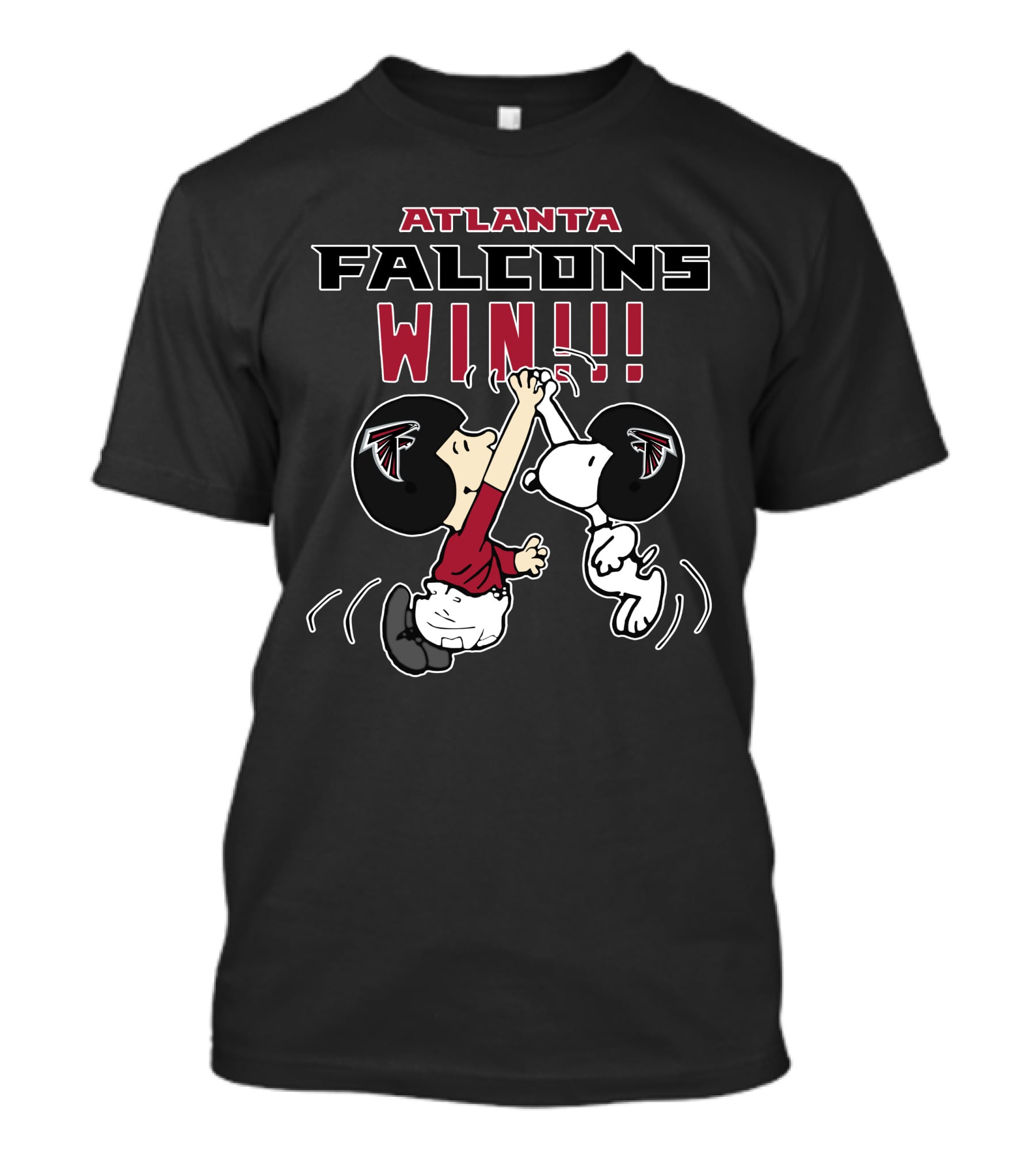 Atlanta Falcons Win Peanuts Characters Celebrating T-Shirt