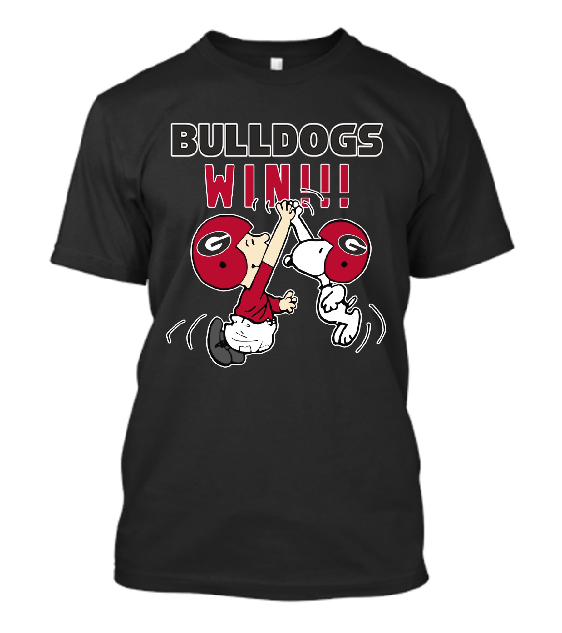 Bulldogs Win High Five Georgia Helmets T-Shirt