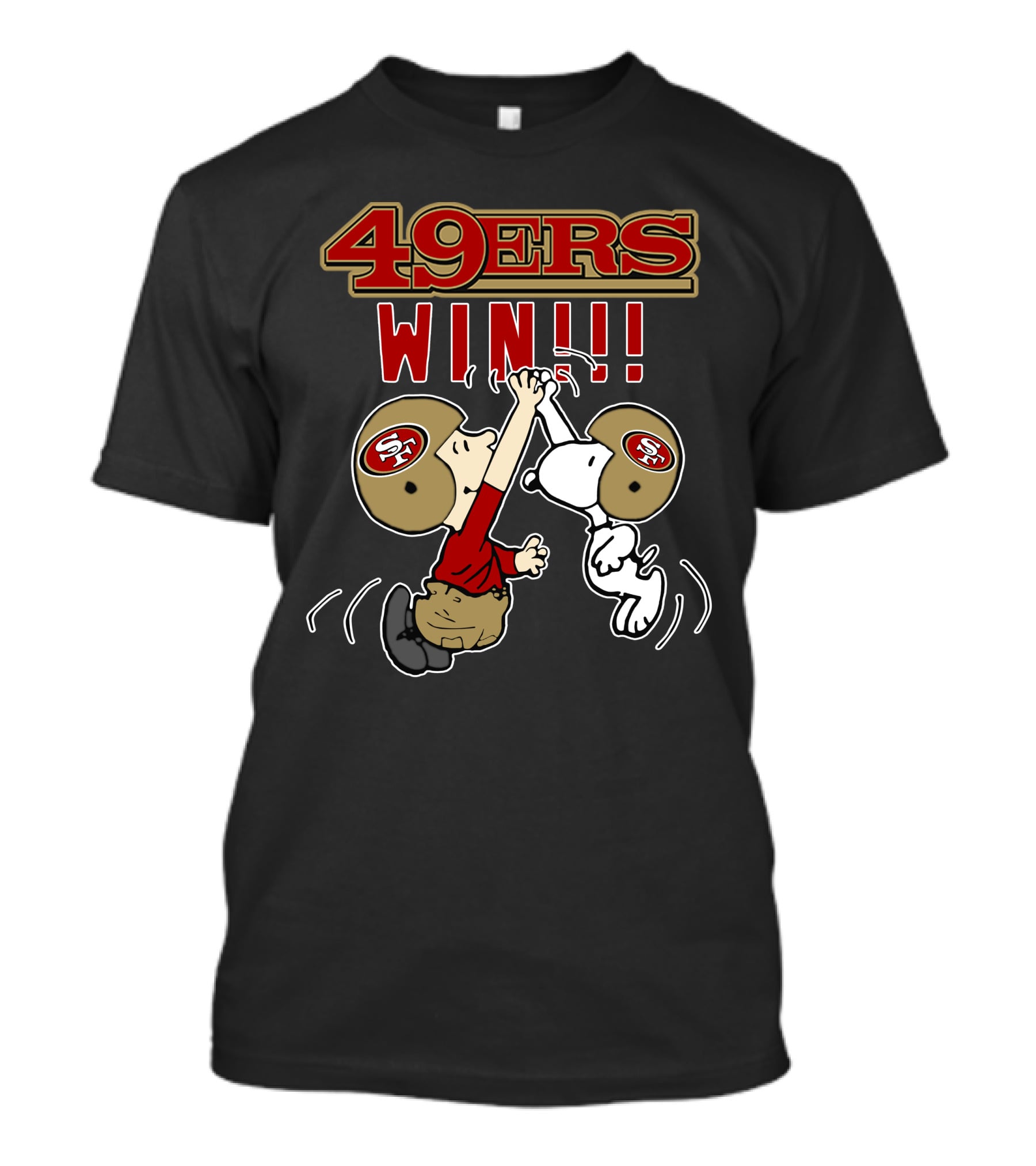 49ers Win Snoopy Peanuts Football Celebration T-Shirt